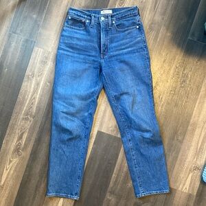 Madewell Perfect Vintage Straight Jean, size 27